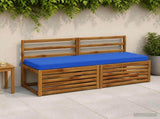 2-Piece Bench Cushions SOEST 2 pcs 100% Polyester Royal Blue 950331