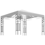 ZNTS Gazebo with LED String Lights 3x3 m White 3070311