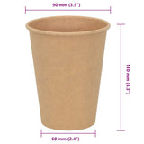 Paper Coffee Cups 1000 pcs 12oz 300ml Brown 4102796