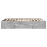 Bed Frame without Mattress Concrete Grey 160x200cm Engineered Wood 3295460