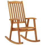 Rocking Chair Brown Solid Acacia Wood Large Durable 311844