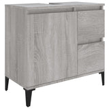 ZNTS 3 Piece Bathroom Cabinet Set Grey Sonoma Engineered Wood 3185549