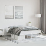 Metal Bed Frame without Mattress White 140x190cm 373673