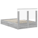 Storage Bed Grey Sonoma 120 x 200 cm Engineered Wood 3411227