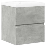 2 Piece Bathroom Furniture Set Concrete Grey Engineered Wood 3324907