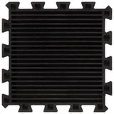 Rubber Floor Tiles 16 pcs Black 16 mm 30x30 cm 155671