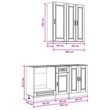 Kitchen Unit PORTO 5 pcs Concrete Grey Engineered Wood 3438288