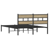 Metal Bed Frame without Mattress Sonoma Oak 160x200 cm 4017105