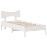 Bed Frame without Mattress White 100x200 cm Solid Wood Pine 3328239