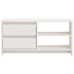 TV Cabinet White 80x31x39 cm Solid Pinewood 809895