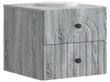 Wall-Mounted Bedside Cabinet Grey Sonoma 33 x 34.5 x 40 cm 898137