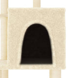 Cat Tree with Sisal Scratching Posts Cream 97 cm 172064