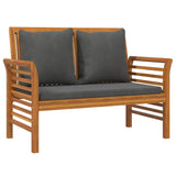Garden Lounge Set Dark Grey Solid Acacia Wood, Polyester Foam 312142