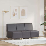 Modular Sofa Unit Armless 3 pcs Grey 55 x 74 x 82 cm 3399814