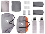 Side Tent with Roof Grey and Orange 410 x 410 x 250 cm 42028683