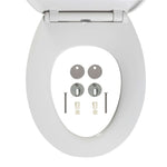 ZNTS Tiger Toilet Seat "Blade" White 426433