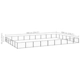 Dog Kennel Black 54 m Steel 3082172