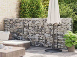 Gabion Wall with Covers Galvanised Steel 100x20x150 cm 143579