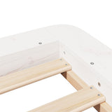 Bed Frame without Mattress White 90x190 cm Single Solid Wood Pine 850681