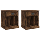 ZNTS Bedside Cabinets 2 pcs Smoked Oak 43x36x50 cm 816355