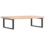 Basin Shelf Wall Mounted Steel and Solid Wood Oak 3302473