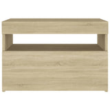 Bedside Cabinet & LED Lights 2 pcs Sonoma Oak 60x35x40 cm 3082781