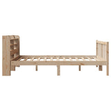 Bed Frame without Mattress 135x190 cm Double Solid Wood Pine 3306570