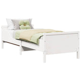 Bed Frame with Headboard White 80 x 200 cm Engineered Wood 877204