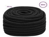 Multipurpose Utility Rope 20 mm 50 m Black PP 2400 kg Max Load 3472897