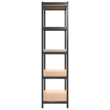 5-Layer Heavy-duty Shelves 2 pcs Grey Steel&Engineered Wood 3154204