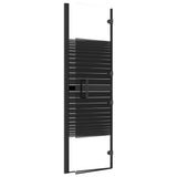 Folding Shower Enclosure ESG 80x140 cm Black 150740
