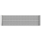 Garden Raised Bed Galvanised Steel 260x40x68 cm Silver 318907