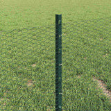 Fence with Post Green 0.4 x 25 m Steel and PVC 3336700