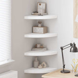Floating Corner Shelves 4 pcs White 35x35x3.8 cm MDF 323918