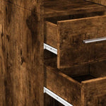 Slim Storage Cabinet Smoked Oak 45x42.5x225 cm Engineered Wood 3281298