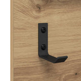 Wall-Mounted Coat Rack with Shelf Artisan Oak 90 x 10 x 50 cm 874522
