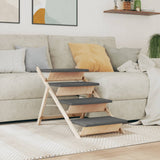 Dog Stair Grey 105x47 cm Solid Wood Fir 172420