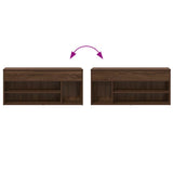 Shoe Bench Brown Oak 102x30.5x45 cm Engineered Wood 859142