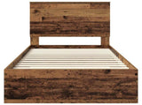 Bed Frame with Headboard Old Wood 90 x 200 cm Engineered Wood 3411357