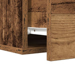 ZNTS Bedside Cabinets 2 pcs Wall-Mounted Old Wood 35x35x20 cm 863783