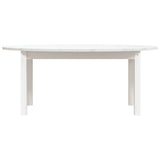 ZNTS Coffee Table White 110x55x45 cm Solid Wood Pine 822343