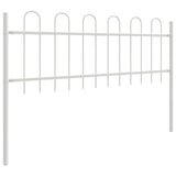 Garden Fence BOXTEL 5 pcs 8.5 x 0.6 m Powder-coated Steel White 3334103