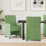 Dining Chairs with Wheels 2 pcs Light green 58 x 65 x 98 cm 42017878