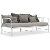 Sofa Bed Frame White Metal 200 x 90 cm mattress needed 324753