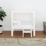Dog Bed White 55.5x53.5x60 cm Solid Wood Pine 822368