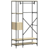 Clothes Rack with Shelves Sonoma Oak Engineered Wood 847860