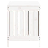 Garden Storage Box White 76x42.5x54 cm Solid Wood Pine 836145