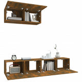 3 Piece TV Cabinet Set Smoked Oak Engineered Wood 3114475