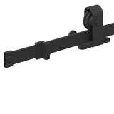 Sliding Door Hardware Kit 183 cm Steel Black 4009716