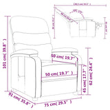 Recliner Chair Black Fabric 342702